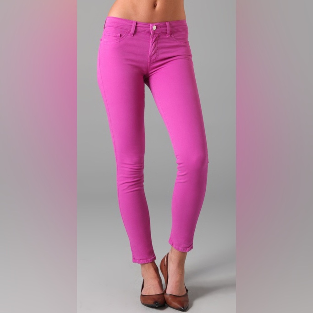 🍇 J Brand Mid Rise Jeans bright dark purple Jean color colored magenta